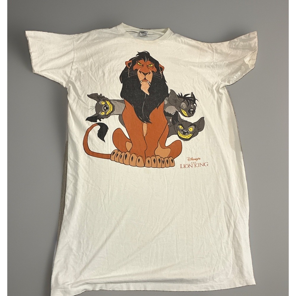 VTG 90s Disney The Lion King Scar "Im Surrounded By Idiots" Extra Long Tee Rare